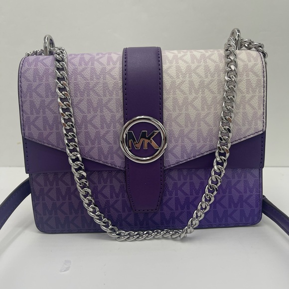 Michael Kors Greenwich Sm Color-Block Sign Logo Flap Crossbody XBODY
Dark Purple - Picture 4 of 16